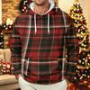 Men's Long Sleeve Christmas Print Pullover Hoodie for Holiday Party and Everyday Wear