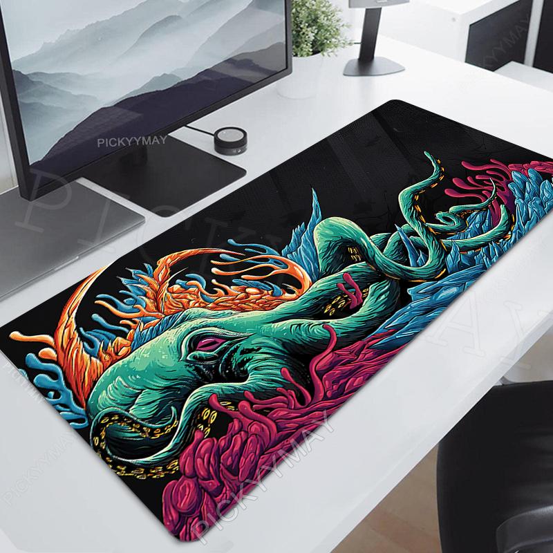 Octopus Locking Edge Mouse Mats Large Natural Rubber Mouse Pad Gaming Mousepads Gamer Mousepad Desk Pads Keyboard Mat x