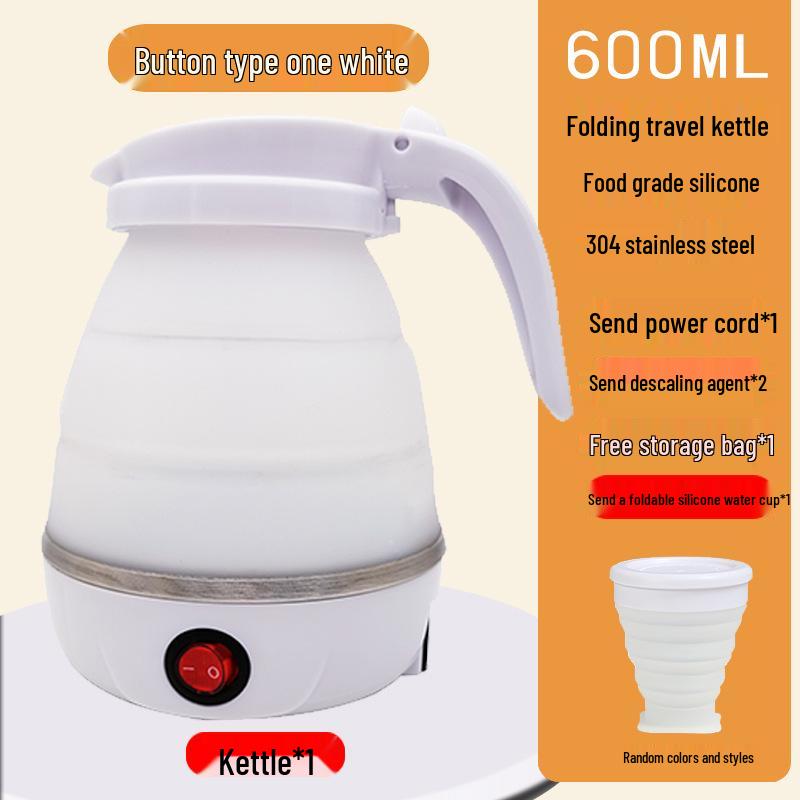 Portable Folding Silicone Electric Kettle with 304 Stainless Steel, Auto Power Off, Anti-Dry Burning - Ideal for Travel, Home, or Dorm Use