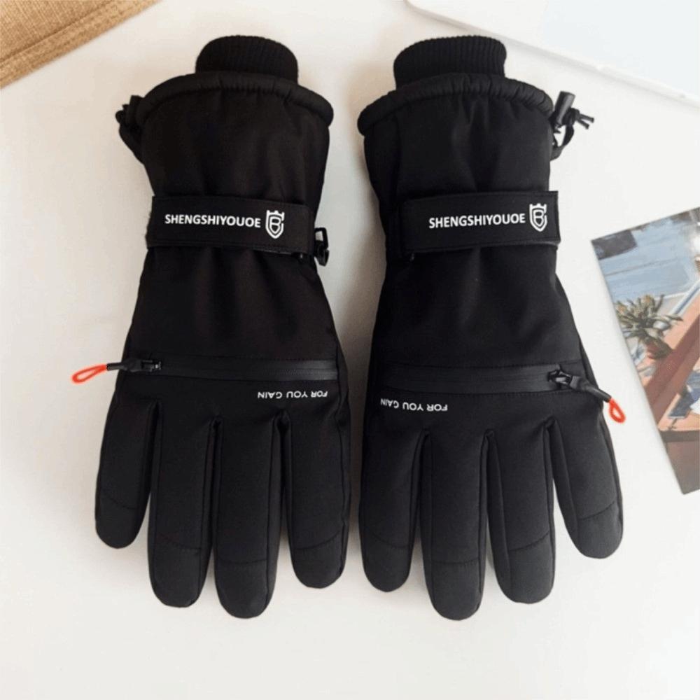 Thicken Winter Ski Gloves Plush  Gloves Simple Snowboard Gloves  Riding