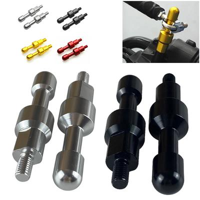 2 Pièces M8 Moto Aluminium CNC Trou de Rétroviseur Décoratif Bouchons Vis Cache Capuchon de Vis Vélo Électrique Support d'Extension