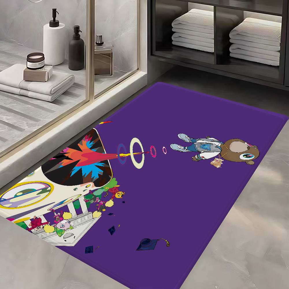 Kanye West Anmie Bathroom Mat Non-Slip Laundry Room Mat Laundry Decor Balcony Child Living Room Toilet Rug