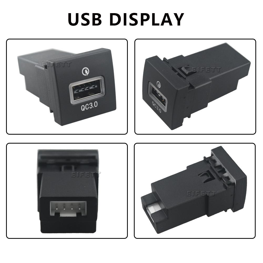 New For VW Golf 6 Jetta 5 MK5 Scirocco 06-12 Type C PD USB Socket Charging Power Adapter Quick Car Charger Wire Harness