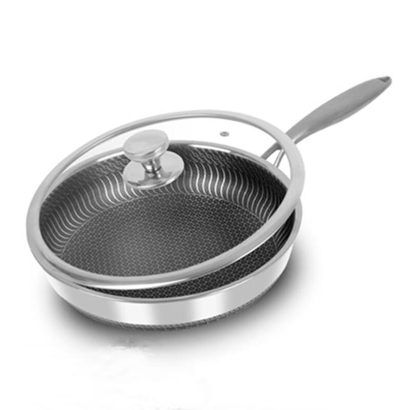 

ZISIZ 316 Stainless Steel Frying Pan with Lid