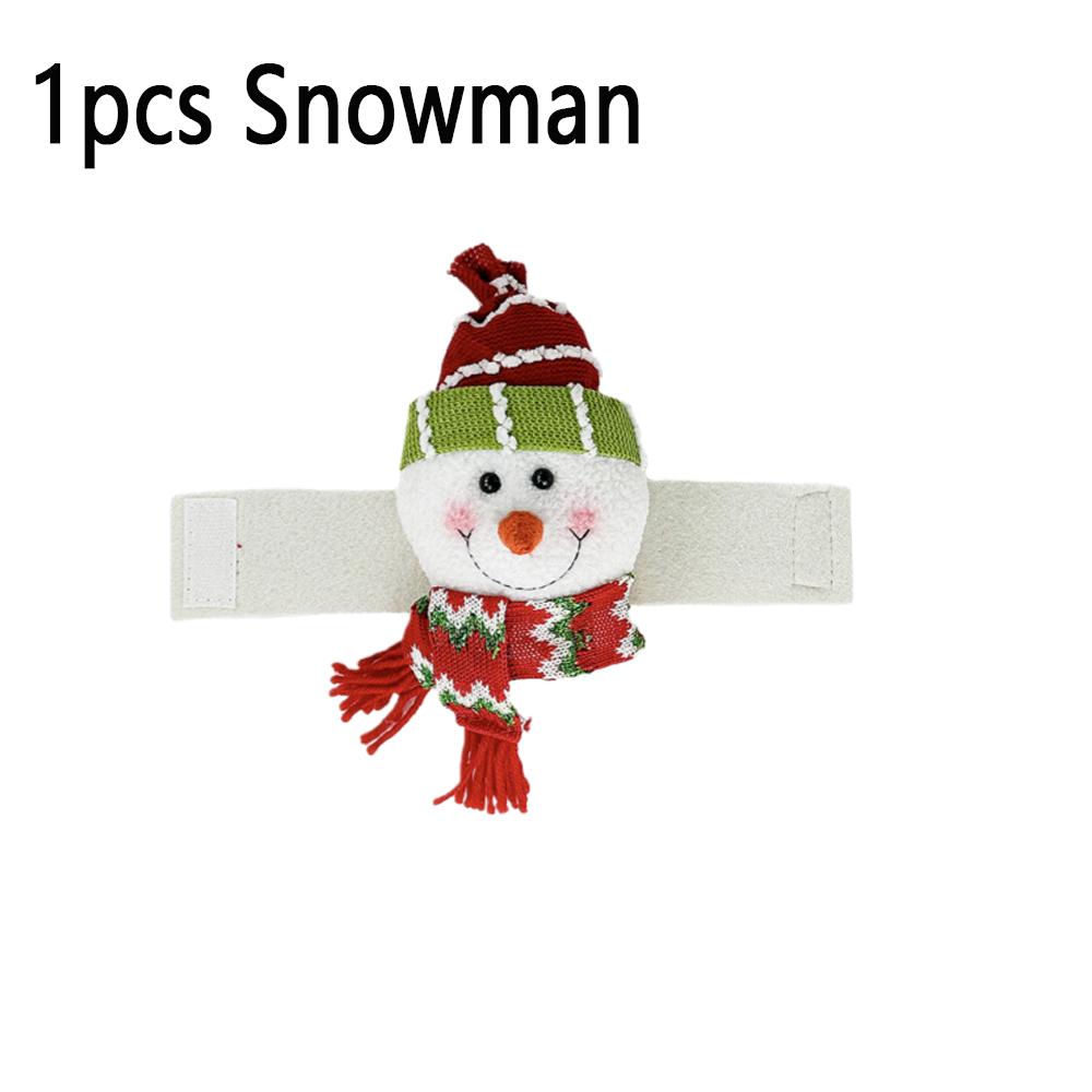 

1/2 шт. Рождественские украшения Полиэстер Прочный Санта Клаус Снеговик Пряжка для штор Кольцо Шторы Фестиваль Украшение окон other