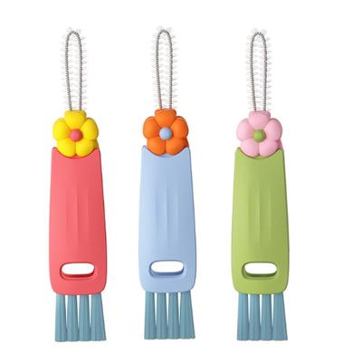 3 In 1 Cup Lid Cleaning Brush Crevice Cleaning Brush for Bottle Gap Tight Spaces Cup Multifunctional Cleaning Brush 3PCS