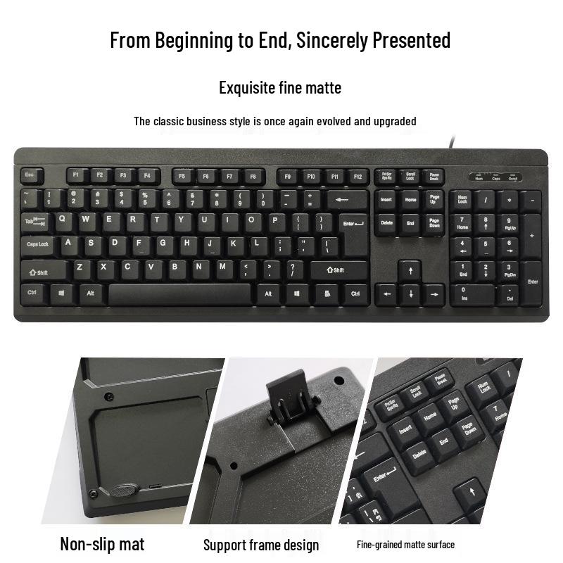 USB Multi-Language Wired Desktop Membrane Keyboard