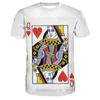 Playing Cards 3D Printing Men's And Women's Fashion T-shirt Plum K Poker Harajuku Street Clothing Kids Boys Comfortable T Shirt