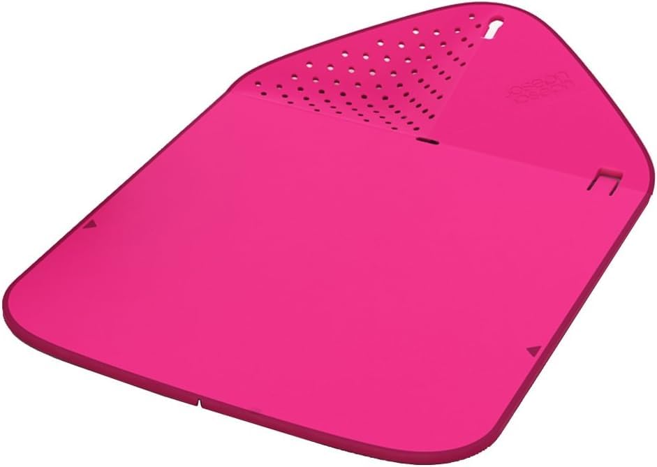

Joseph Joseph Dishwasher-Safe Rinse & Chop Plus Cutting Board with Integrated Drainer, Pink, 600858 [Parallel Import]