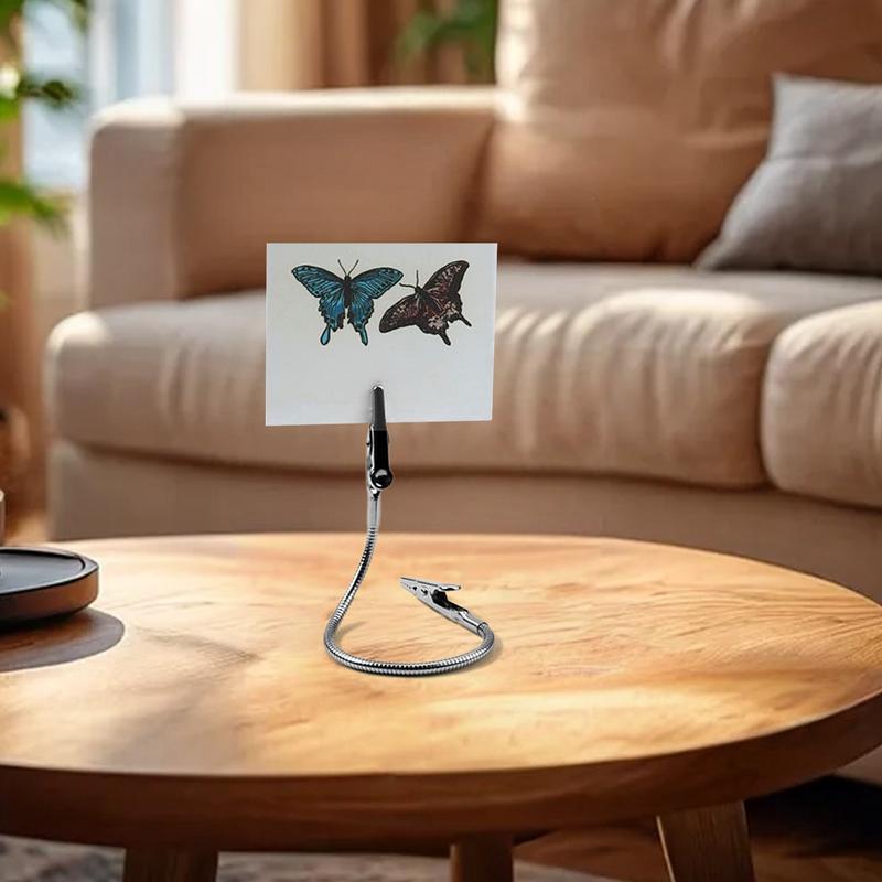 Flexible Clip Double-Head Incense Holder Outdoor 10 Piece Storage Supplies Portable Long Hose Label Clamp Tags Postcards For