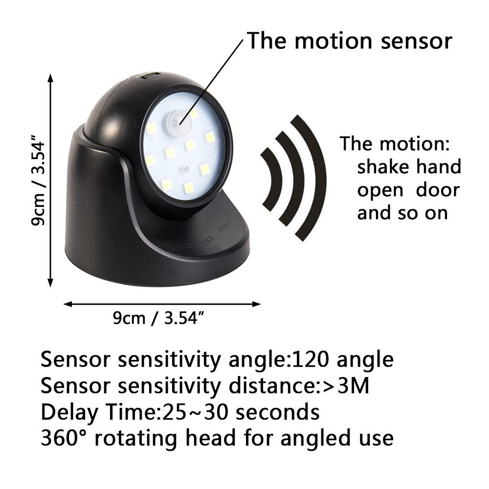 Induction Wall Night Light Multi-purpose Wall Night Light Energy-saving LED Wall Lamp 360-degree Rotation Porch Lamp Portable