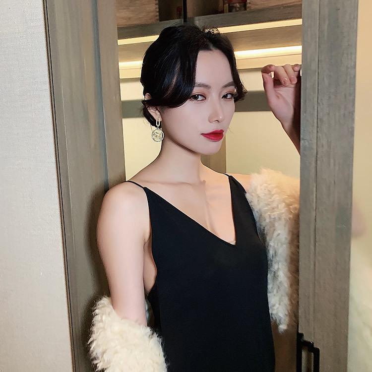 Dream Catcher Circle Earrings Retro Hong Kong Style Diamond 925 Silver Needle Earrings Cold Wind Earrings Female