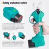 21V Cordless Pruner Electric Pruning Shear Trimmer Cutter Efficient Fruit Tree Bonsai Garden Scissors with Lithium-ion Battery