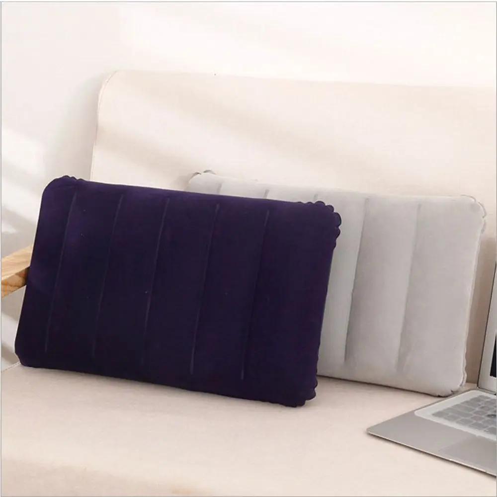 Portable Air Cushion Pillows Folding Square Inflatable Pillows Car Travel Hiking Nap Rest Cushion Outdoor Home Travel Pillow