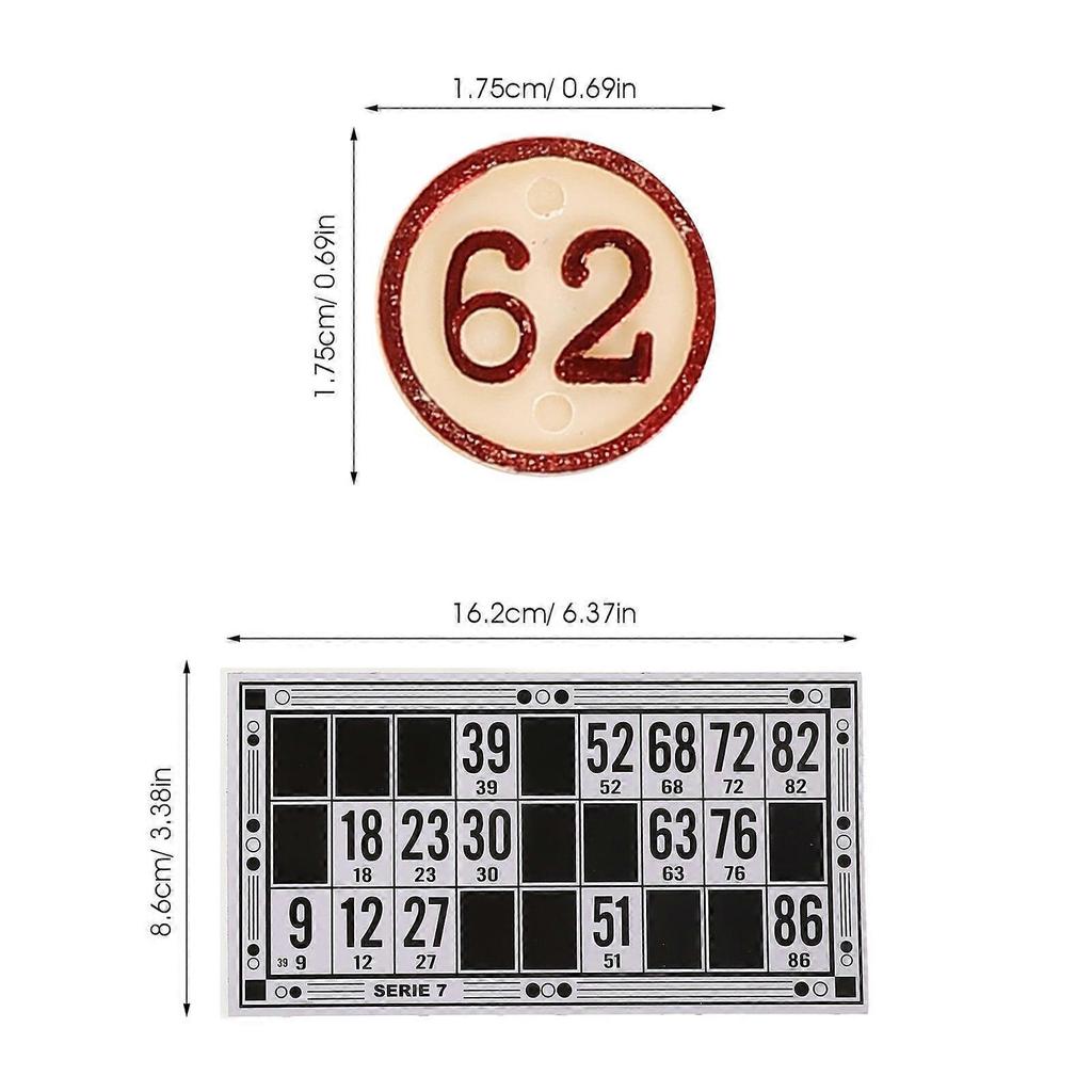 1 Set of Bingo Game Chess Bingo Number Cards and Number Chess Pieces Game Props