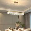 Modern Luxury Crystal Ceiling Chandelier Stainless Steel LED Pendant Lights Decoration Pendant Lamp Suspension Luminaire Luster