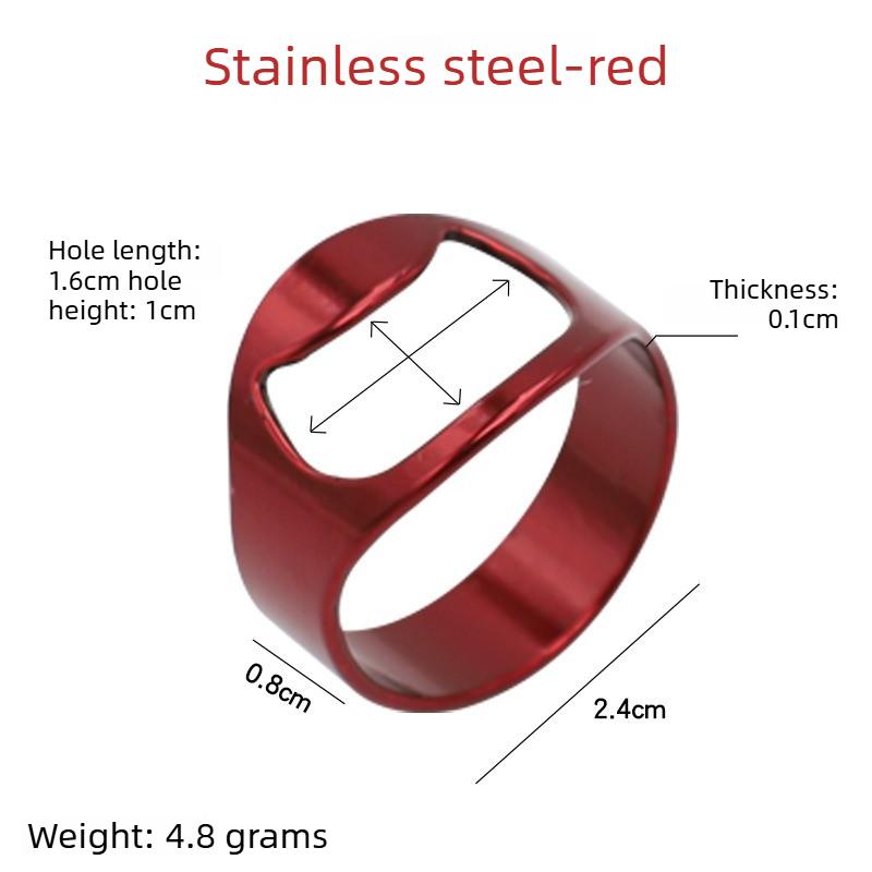Stainless Steel Bottle Opener Ring Trendy Beer Opener for Bar Party Ins TikTok Viral Accessories