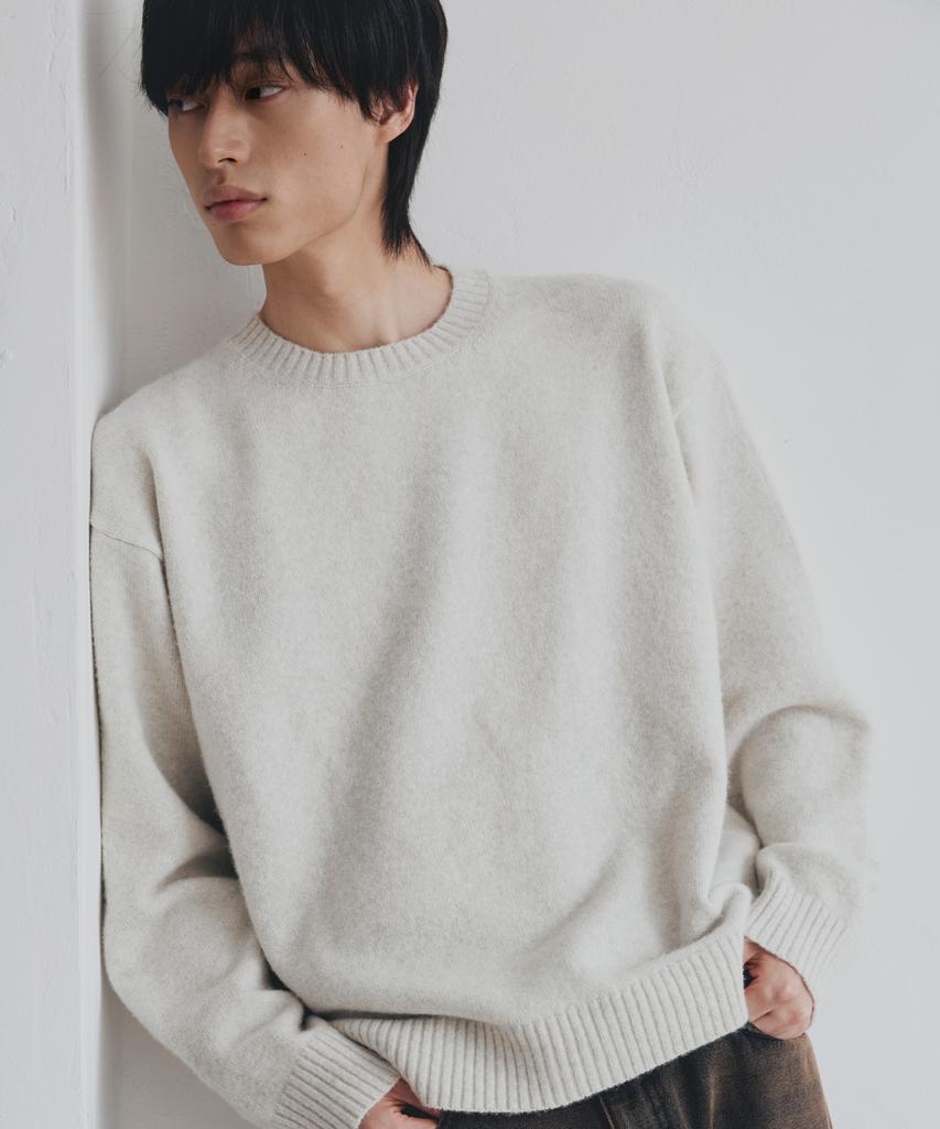 NODU Formal Basic Round Knit [Ivory]