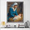 DIY Diamond Painting Oil Painting Style Cross Stitch Kit, Mosaic Art Diamond Painting Full Circle Diamond Home Decoration Mural
