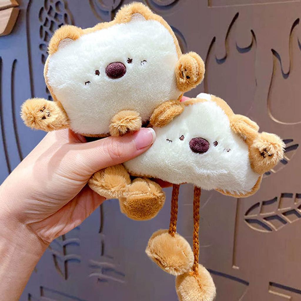 Fashionable Bread Pendant Keychain Cartoon Keyring Gift for Girls Perfect for Daily Use