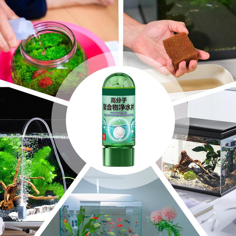 Water Purification Tablets 1 Bottle Fast Aquarium Water Filter Fish Supplies Potable Aqua Tablets Aquarium Water Purification