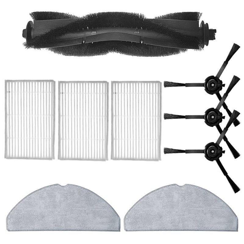 

A65T-9PCS For Ilife V20 Robot Vacuum Cleaner Replacement Accessories Mian Brush Hepa Filter Side Brush Mop Cloth