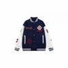 Unisex Oversized Letter Embroidery Baseball Jacket Casual Hooded Streetwear