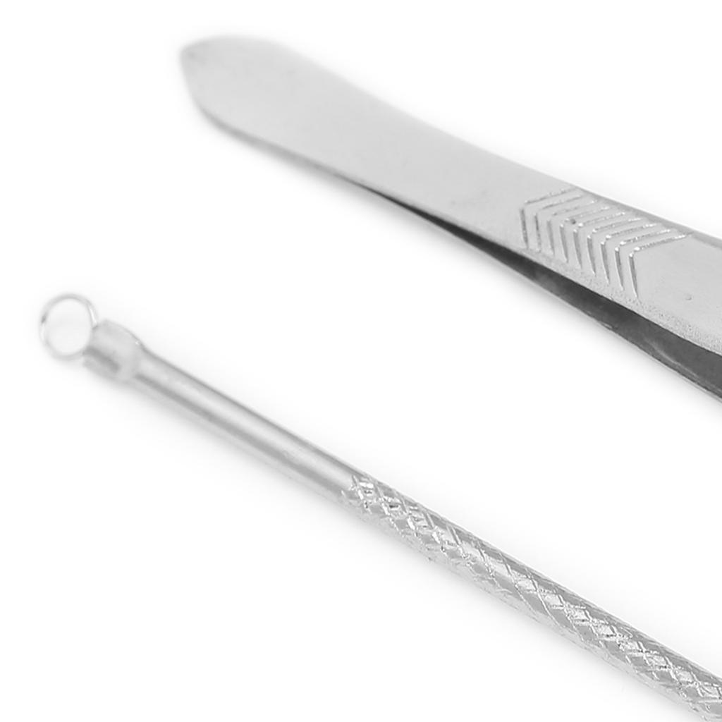 Tweezers Blackhead Remover Kit Stainless Steel Hair Ance Removal Pimple Popper Tool Set