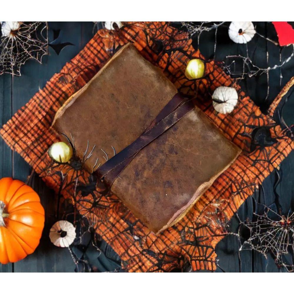 Ručně vyráběné kůží vázané Vintage Journal Prázdné Spell Book of Shadows Antique Pages