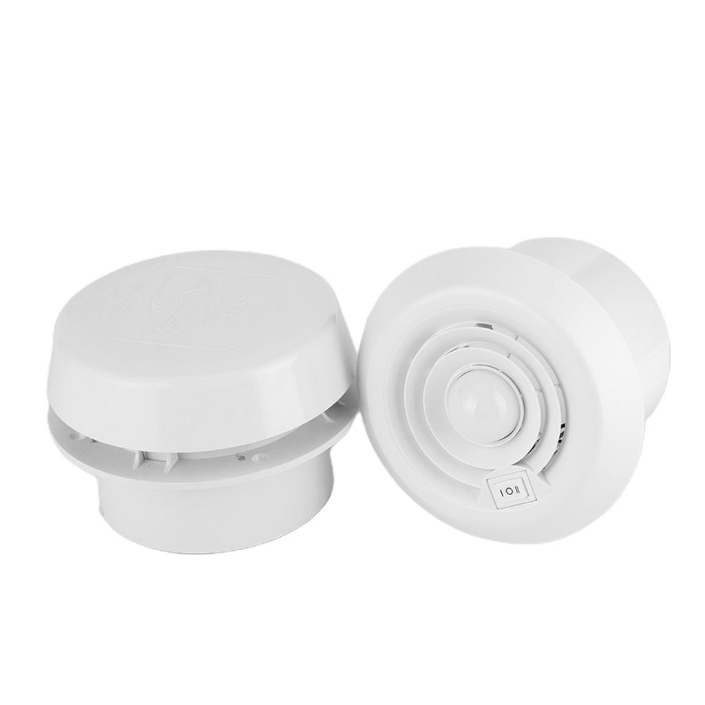 12V Roof Fan 4000R/min LED Air Ceiling Ventilation Grille Round for Campers Motorhome Travel Trailer Van RV Roof Air Vent RV Fan