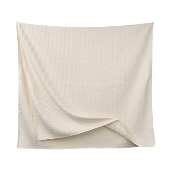 Lightweight Wearable Spa Robe Waffle Microfiber Bath Towel, Quick Drying Towel with Snap Versatile Bathing Accessory for Travel Button, Soft
