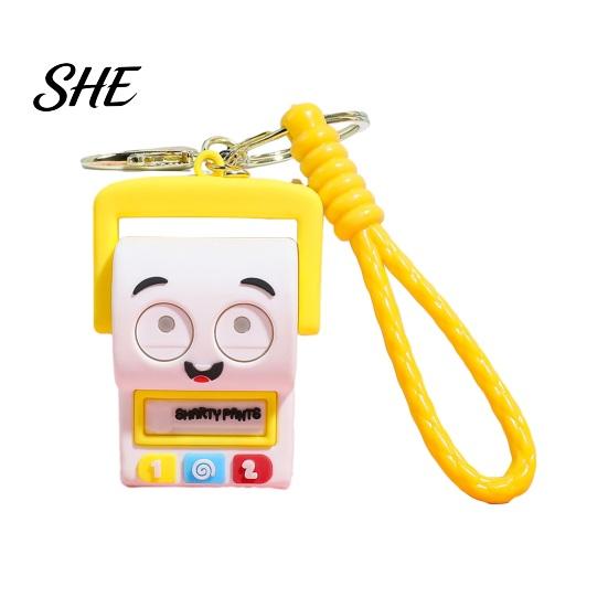 Children Party Keychain Pendant, Silicone Cartoon Anime Figure Charm Key Holder, Kid Keyring Favor Pendant for Friends Backpack Decoration B
