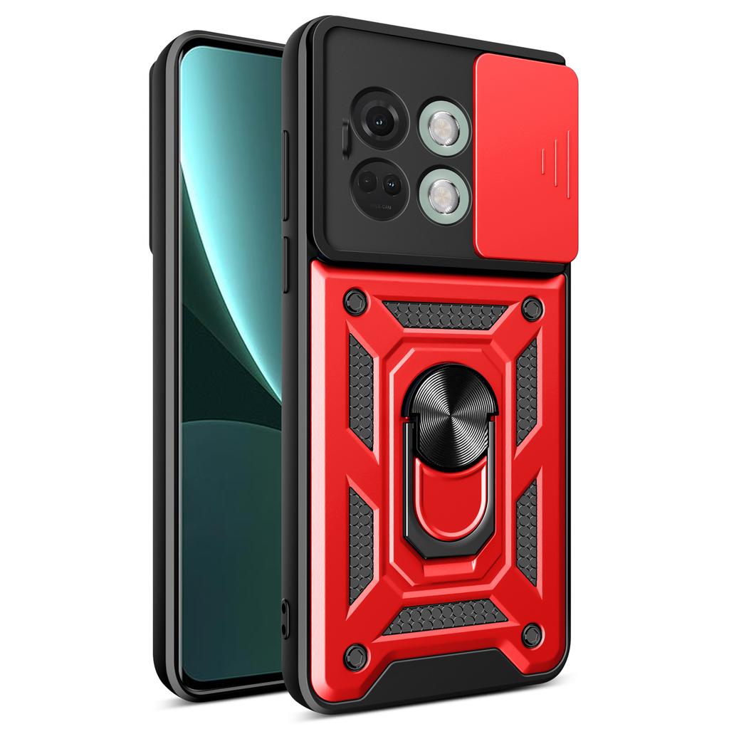 Für OnePlus Ace 3 5G/12R 5G Hülle PC+TPU Kameraschutz Handyhülle Eingebauter Ständer