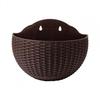 European Style Imitation Rattan Wall Hanging Half Round Flowerpot Planter Semicircular Wall Flower Pot Balcony Household Outdoor