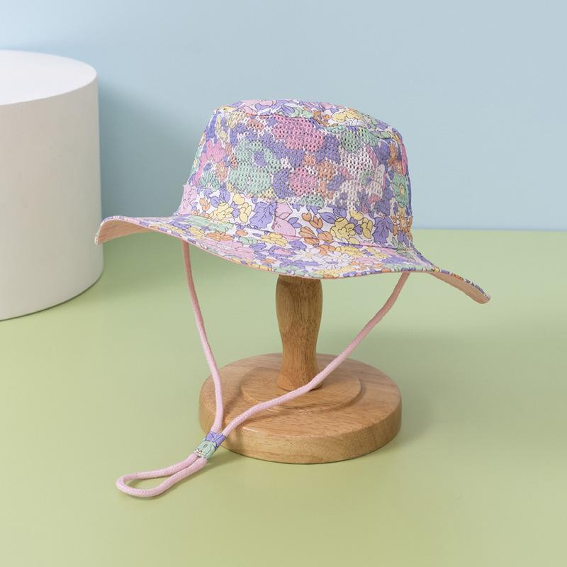 Verão Novo Malha Chapéus Balde Infantil Para Meninos Meninas Bonito Desenho Animado Chapéu de Sol Chapéu Panamá Protetor Solar Caminhada Pesca Chapéu Chapéu de Pescador