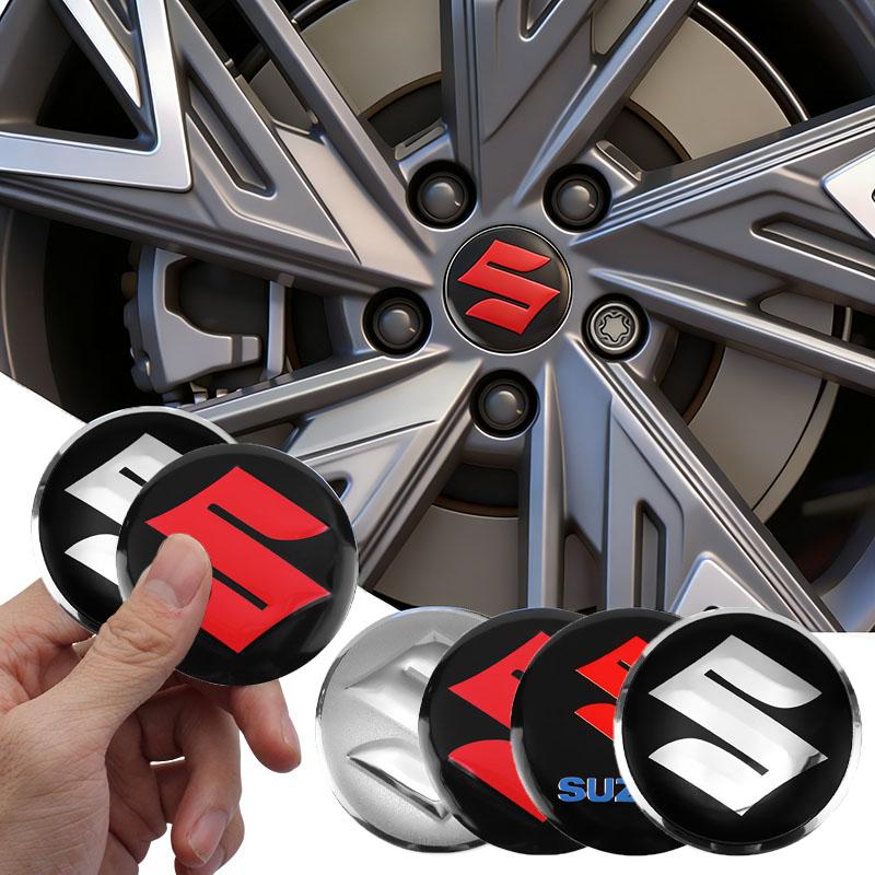 4Pcs Car Emblem Wheel Hub Center Cap Sticker Rim Badge Cover For Suzuki SX4 Swift Jimny Ignis Alto S-cross Vitara Celerio Across