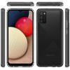 Case and Neck Strap for Samsung Galaxy A02S - Transparent Soft TPU Adjustable Black Cord Phonillico®