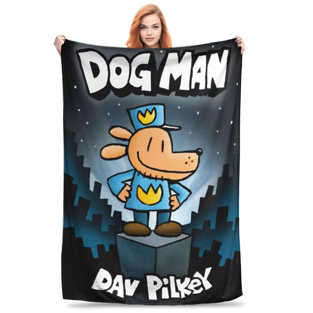 Dogman Collage Cool Manga Comic Flannel Throw Blankets Dog Blanket for Bed Couch Lightweight Bedding Throws