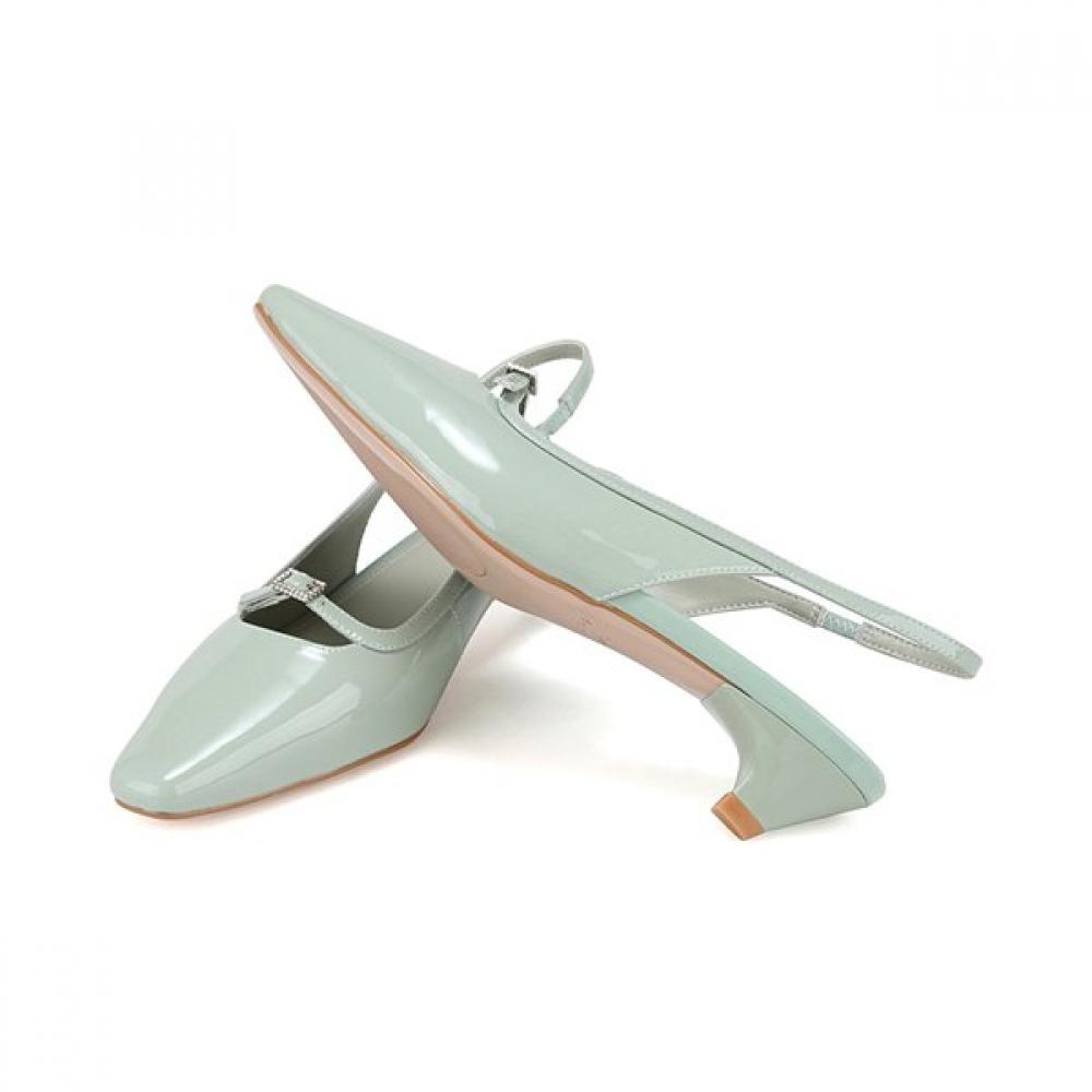 Barbara Leather Patent Dressy Slingback Sandals 3cm 3 Colors Bbj128