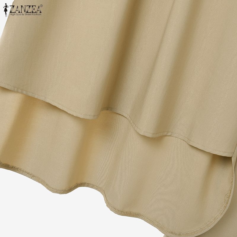 ZANZEA Women Long Sleeve Blouse and Pants Muslim Casual Two Piece Suit Sets