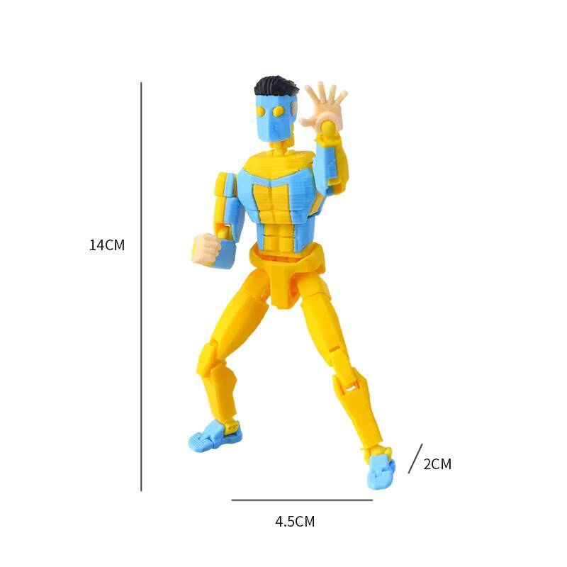 3D Printed Blue-Masked Invincible T13 Dummy13 Multi-Jointed Movable 3D Printed Shapeshift Toys Action Figure Custom Toy