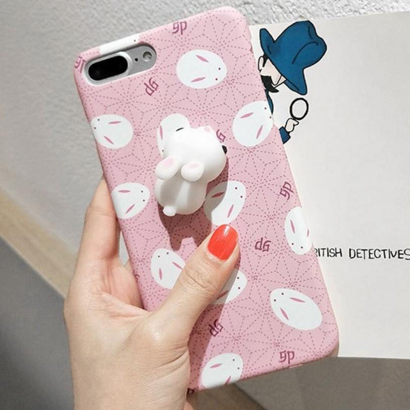 Zachte 3D Squishy Siliconen Kat Panda TPU Telefoonhoesje Cover Voor Iphone 6 6s 7 Plus