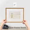 10pcs Traceless Wall Hook  Self Adhesive Pictures Frame Hangers Self Adhesive Hook  Set for Home & Office Decors  Silver