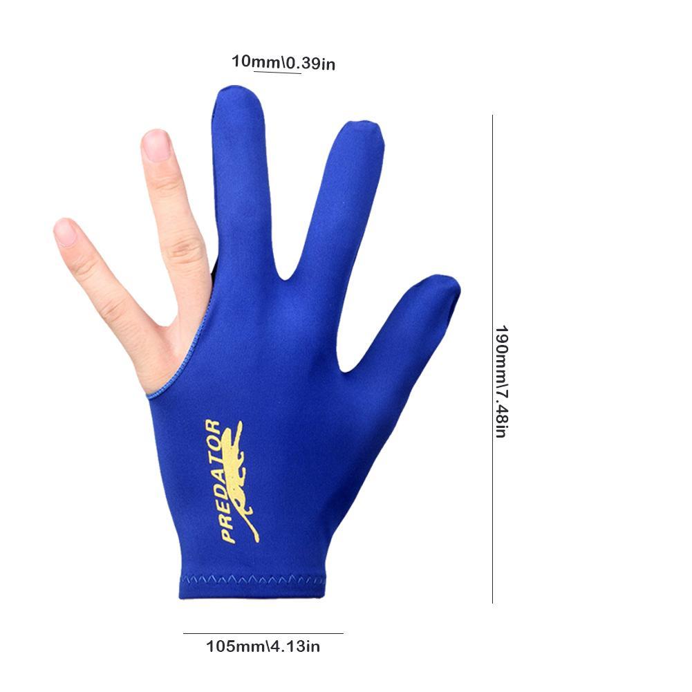 1pc Open Finger Billiard Gloves Breathable Polyester Snooker Pool Glove Adjustable Sticker Smooth Soft Lightweight Amateur Train