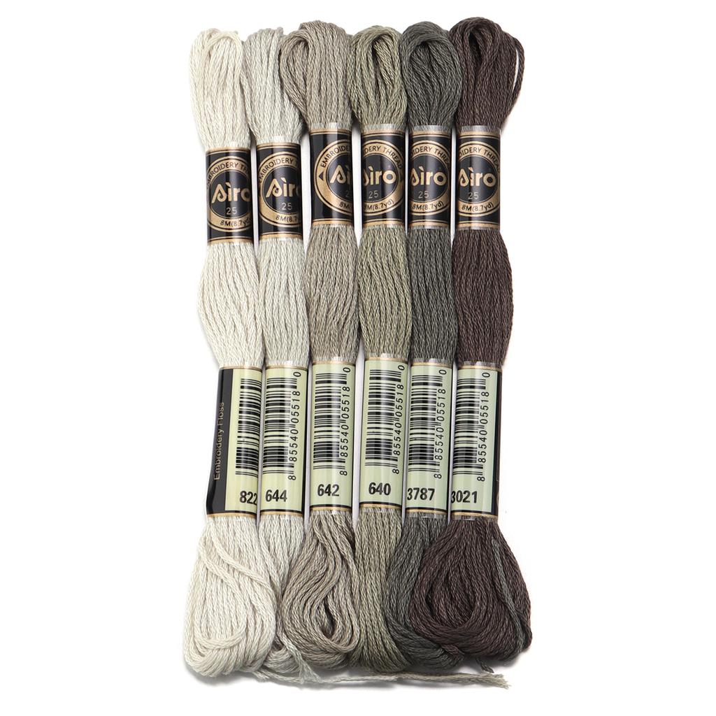 6pcs/lot Colorful Cross Stitch Threads Polyester Embroidery Threads DIY Hand Sewing Knitting Embroidery Supplies Accessories