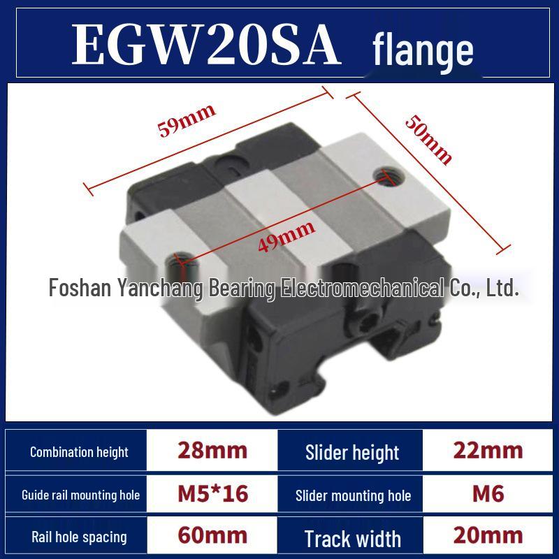 High-Precision Heavy-Duty Linear Guide Rail Slider HGH/HGW/EGH/EGW15/20