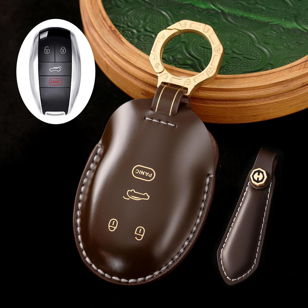 Ručně šitá sada kožených pouzder na klíče z pravé kůže pro Bentley Bentayga, Flying Spur, Continental GT