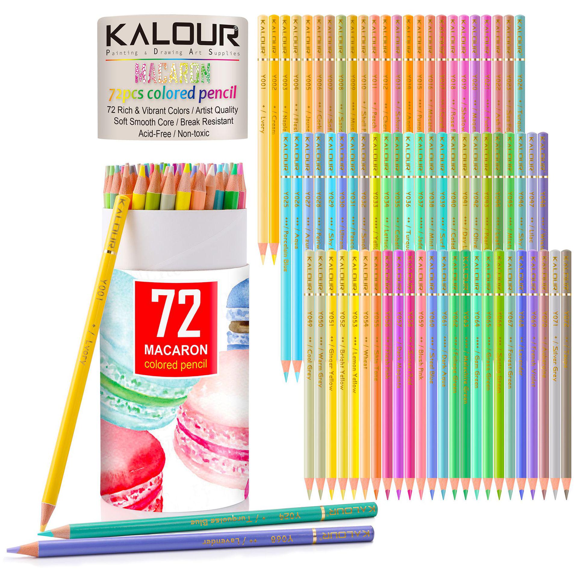 KALOUR 72 Macaron Colored Pencils Art Set HB Pencil