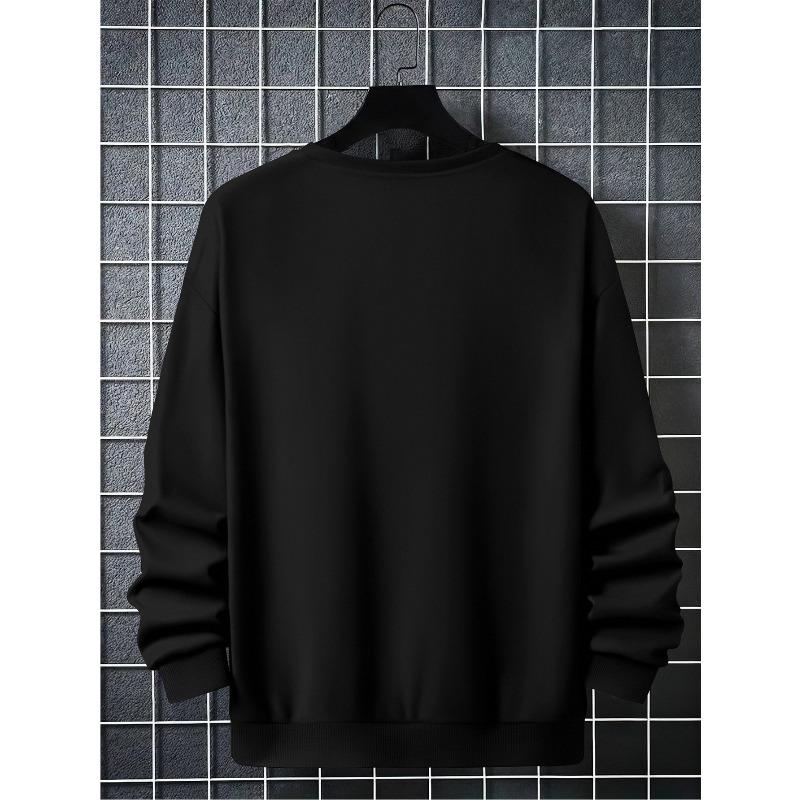 Men's Casual Round Neck Drop Shoulder Sweatshirt