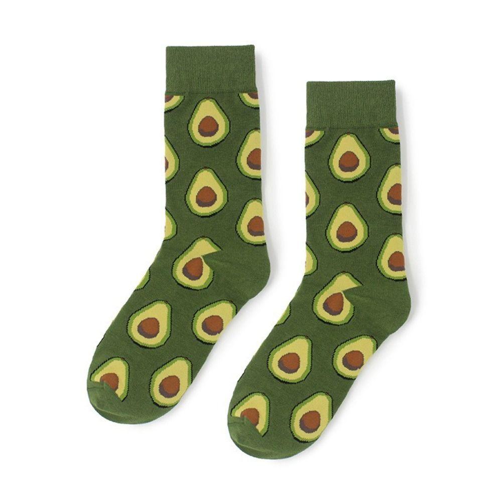 5Pairs Cheese Cookies Mid Tube Socks Cotton Food Pattern Socks Fashion Cartoon Short Socks  Female